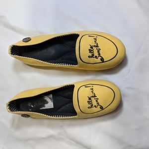 Loly in the Sky Yellow Hello Sunshine Loafers Sz 7